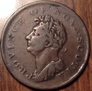 1823 Nova Scotia Half Penny Token A Very Good Example