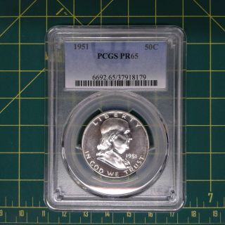 1951 50c Franklin Silver Half Dollar,  Proof,  Pcgs Pr65