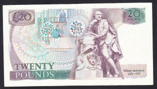 Great Britain 20 Pounds 1970 - 91 VF P.  380,  Banknote,  Circulated 2