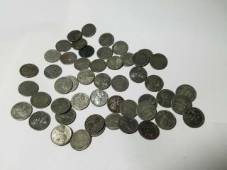 50 Steel Pennies Circulated,  Ungraded.
