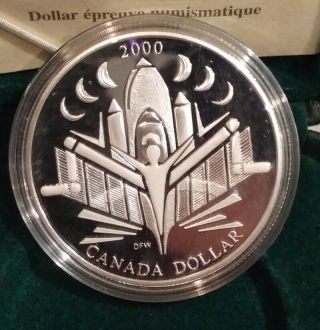 2000 Canada Sterling Silver Proof Dollar Coin - Voyage Of Discovery