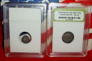 Constantin - The Great Era Roman Empire 330ad - 1700 Year Old Coin Slabbed/coin