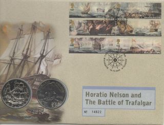Great Britain - Horatio Nelson,  Battle Of Trafalgar - 200 Yrs 2 - 5 Pound Coins