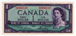1954 Canada 1 Dollar Note - Ai2950137,  Bc - 37d