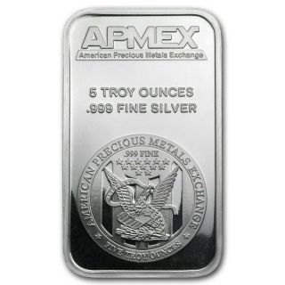 5 Oz Silver Bar - Apmex - Sku 40249