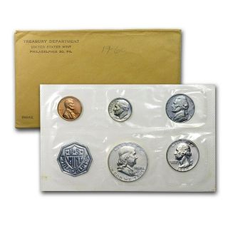 1960 United States Proof 5 Piece Set 90 Silver