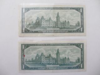 Canadian Centennial 1867 - 1967 $1 One Dollar Bill Circulated 4