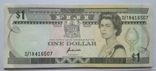 Fiji: $1 Dollar Banknote,  1993,  P - 89,