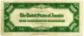 Series 1934 US $1000 Federal Reserve Note | F/VF 2