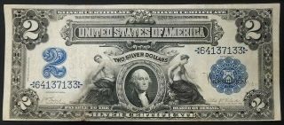 1899 Two Dollars Silver Certificate Signatures Of Lyons And Roberts.  Fr 249.
