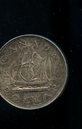 1949 Canada Silver Dollar Matthew Ship A909
