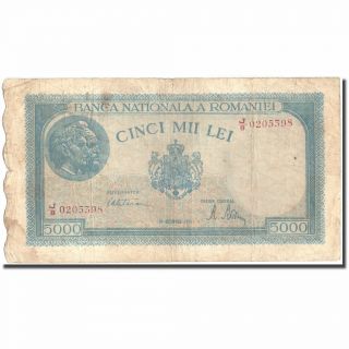 [ 216339] Banknote,  Romania,  5000 Lei,  1945,  1945 - 12 - 20,  Km:56a,  Vf (30 - 35)