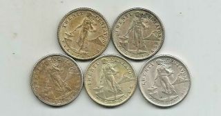 Ncoffin United States Administrtion 5 Philippines 1944d 20 Centavos.  750 Silver