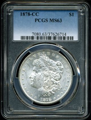 1878 - Cc $1 Morgan Silver Dollar Ms63 Pcgs 37626714