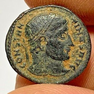 Ancient Roman Bronze Coin Constantine 2.  6gr 17.  8mm