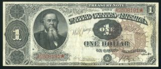 Fr.  347 $1 1890 Treasury Note (STANTON) scripture on reverse 2