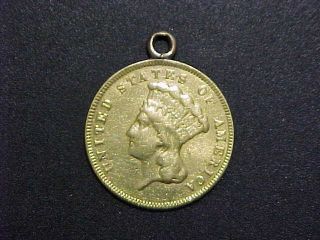 1874 $3 Gold Princess Ex - Jewelry