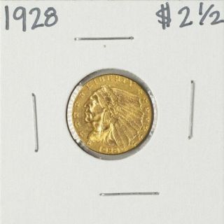 1928 $2 - 1/2 United States Of America Indian Head Quarter Eagle Gold Coin