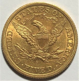 1901 - S $5 Liberty Gold Coin (. 2419 AGW) - XF/AU - 2