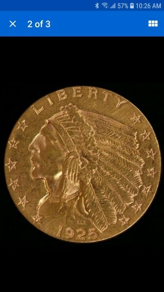 1925 D Denver $2.  50 Unc. ,  Sharply Struck,  Quarter Eagle Indian Head Gold Coin