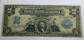 1899 $2 Two Dollars Silver Certificate Fr 249 Lyons - Roberts Horse Blanket