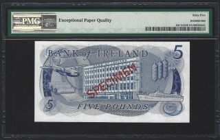 1978 NORTHERN IRELAND 5 Pounds,  Bank of Ireland SPECIMEN,  PMG 65 EPQ GEM UNC 2