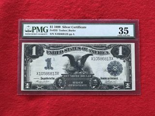 Fr - 233 1899 Series $1 Silver Certificate $1 " Black Eagle " Pmg 35 Choice Vf