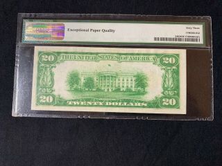 1928 $20 Consecutive Gold Certificate ( (RARE))  PMG CHOICE UNC 63EPQ Sequential 5