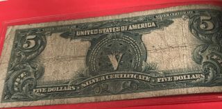 1899 $5 DOLLAR BILL LARGE SILVER CERTIFICATE CHIEF INDIAN NOTE 5