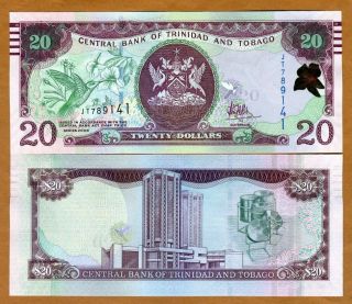 Trinidad And Tobago,  20 Dollars,  2006 (2017),  P - 49c,  Sig.  Unc