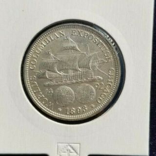1/2 Dollar Usa En Argent Columbia Exposition Chicago 1893 Ttb