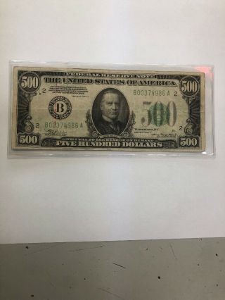 $500 Dollar Bill 1934 A