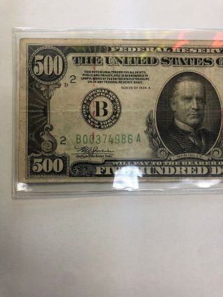 $500 Dollar Bill 1934 A 2
