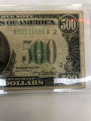 $500 Dollar Bill 1934 A 4