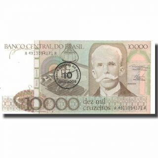 [ 579314] Banknote,  Brazil,  10 Cruzados On 10,  000 Cruzeiros,  1986,  1986,  Km:206