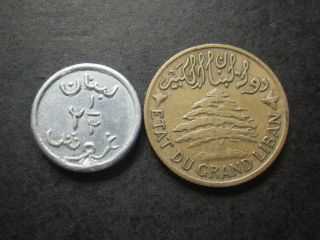 Lebanon 1931 5 Piastres & 1941 2 1/2 Piastres