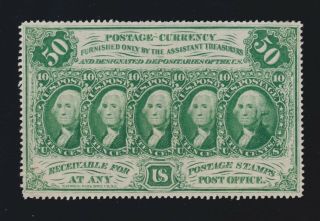 Us 50c Fractional Currency 1st Issue Perforated W/o Monogram Fr 1311 Ch Au - 025