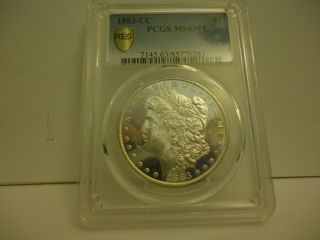 1883 - CC $1 Morgan Silver Dollar MS63 PL Proof - Like PCGS,  smooth face. 2