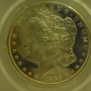 1883 - CC $1 Morgan Silver Dollar MS63 PL Proof - Like PCGS,  smooth face. 3