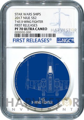 2017 Star Wars Ships: T - 65 X - Wing Fighter - Ngc Pf70 First Releases W/ogp - 3rd