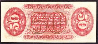 US 50c Fractional Currency Note FR 1327 V Ch CU 2