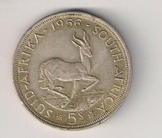 Sa Union Silver Coin 1956 Five Shilling
