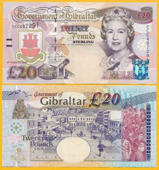 Gibraltar 20 Pounds P - 31 2004 Unc Banknote