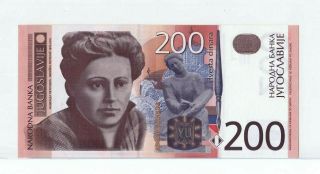 Yugoslavia 200 Dinara 2001 Unc