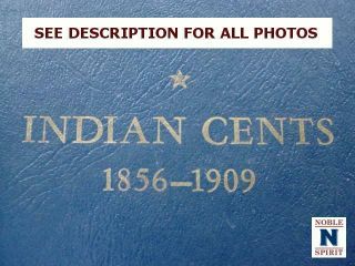 Noblespirit 1856 - 1909 Indian Cent Blue Book W/ High Grades