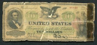 Fr.  93 1862 $10 Ten Dollars Legal Tender United States Note