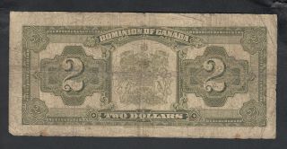 1923 DOMINION OF CANADA 2 DOLLAR BANK NOTE SELLAR BLACK SEAL 2