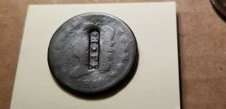 1812 Classic Head Large Cent - Counter Marked " Jf "