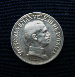 1915 Italy KINGDOM silver coin 1 lire UNC 2