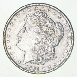 Au/unc - 1891 Morgan Silver Dollar $1.  00 444